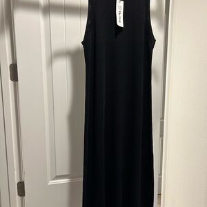The Drop High Neck A-Line Side Slit Sheath Dress NWT